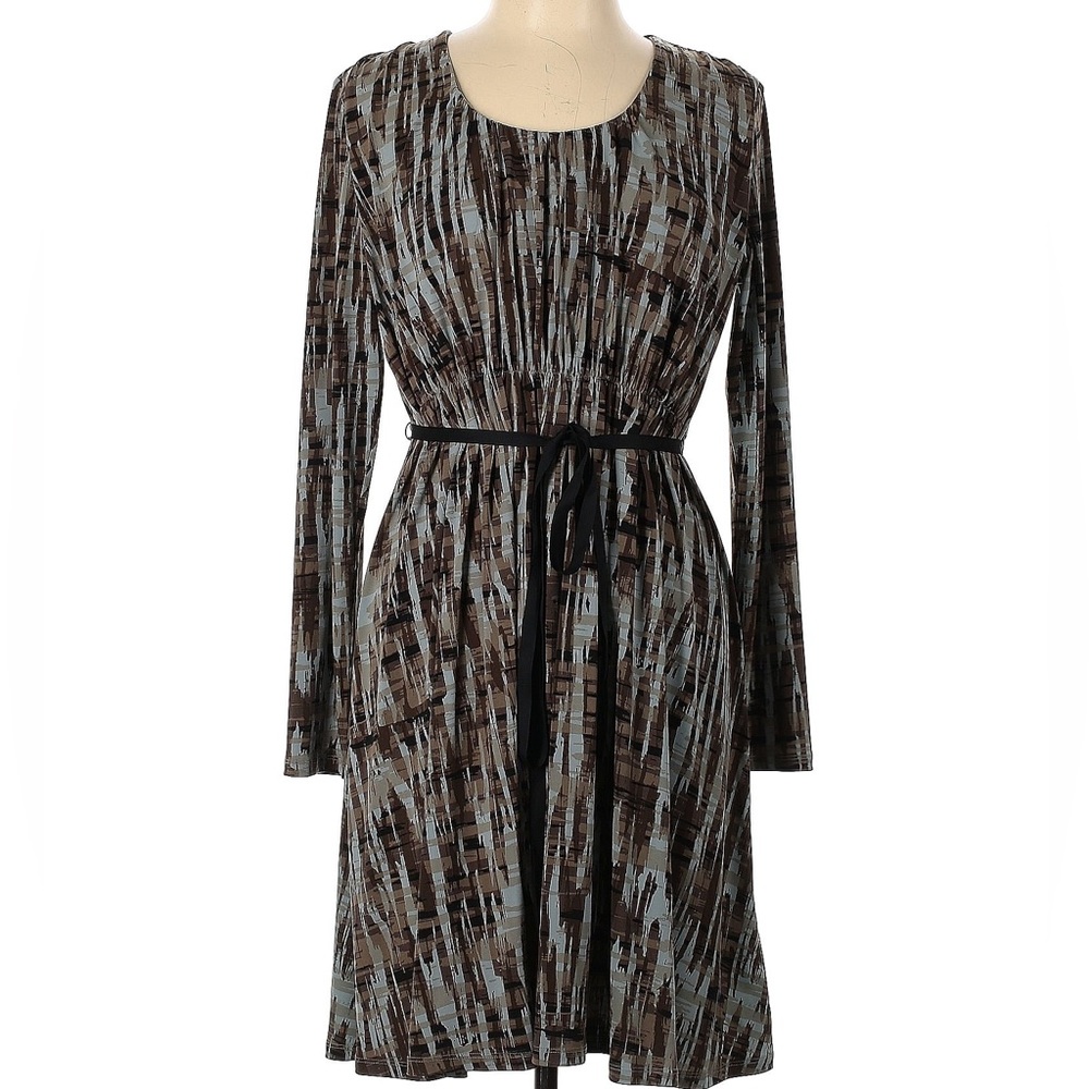 Simply Vera by VERA WANG Knee Length Casual Multi Colors Dress Size S